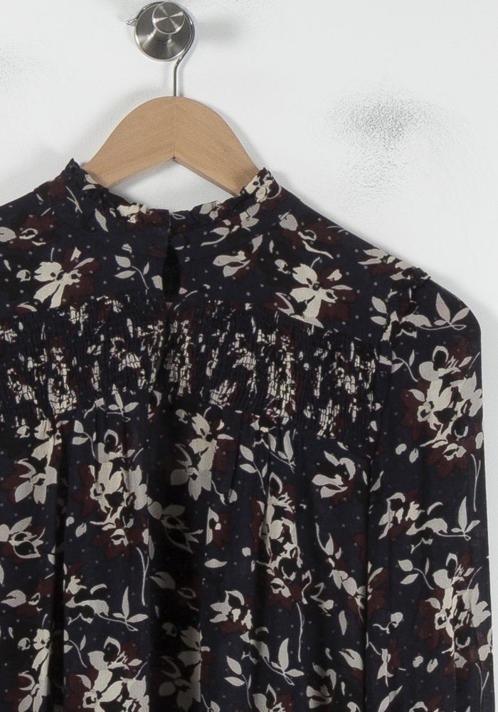 Blouse Fleurie Noire et Blanche - Taille M/38 de la marque Caroll | PARAD87474 - Vendu par Paradigme - Image 3