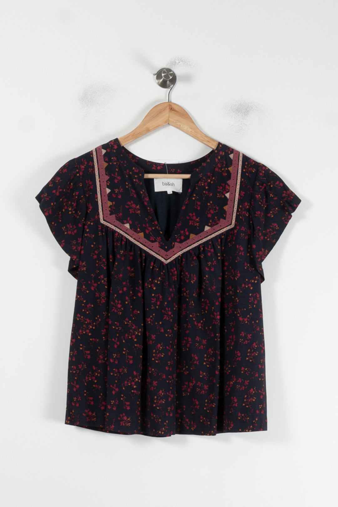 Blouse Noire et Bordeaux - Taille S/36 de la marque ba&sh | PARAD87477 - Vendu par Paradigme - Image 4