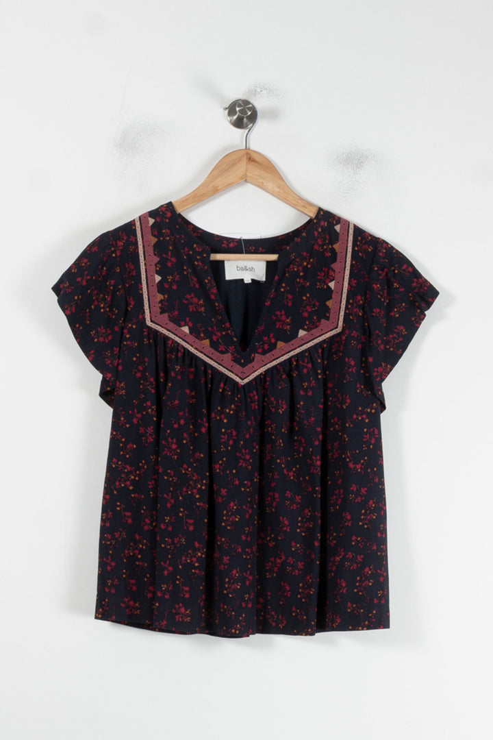 Blouse Noire et Bordeaux - Taille S/36 de la marque ba&sh | PARAD87477 - Vendu par Paradigme - Image 4