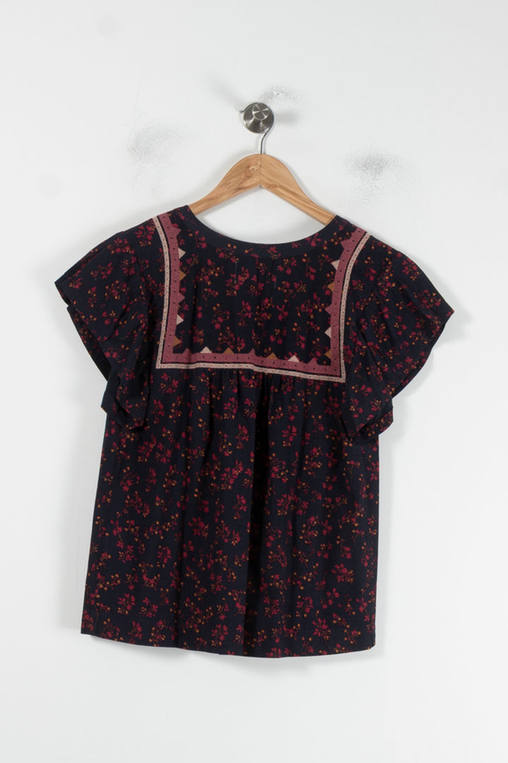 Blouse Noire et Bordeaux - Taille S/36 de la marque ba&sh | PARAD87477 - Vendu par Paradigme - Image 2