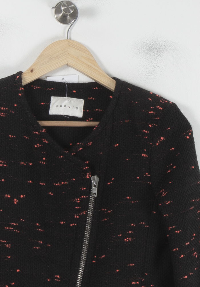 Veste Noire et Rouge - Taille M/38 de la marque Sandro | PARAD87493 - Vendu par Paradigme - Image 3