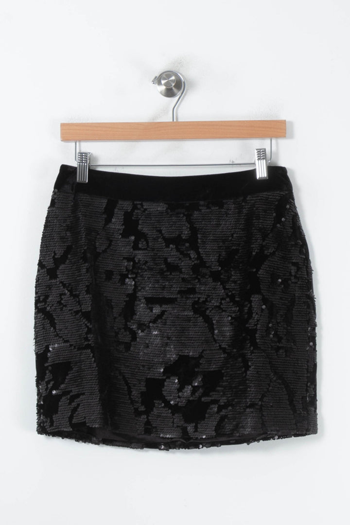 Jupe Pailletée Noire - Taille L/40 de la marque Karma Koma | PARAD87702 - Vendu par Paradigme - Image 4