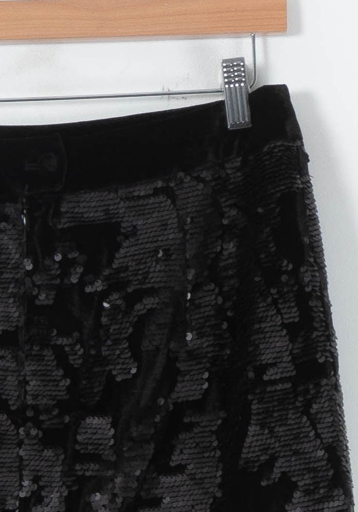 Jupe Pailletée Noire - Taille L/40 de la marque Karma Koma | PARAD87702 - Vendu par Paradigme - Image 3