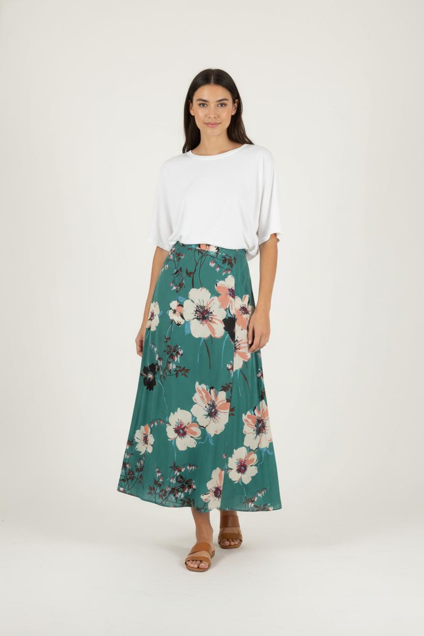 Jupe Longue Verte et Blanche - Taille XS/34 de la marque Bellerose | PARAD87732 - Vendu par Paradigme - Image 1