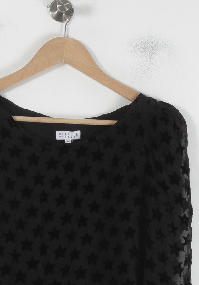 Blouse Noire - Taille S/36 de la marque Claudie Pierlot | PARAD87737 - Vendu par Paradigme - Image 3