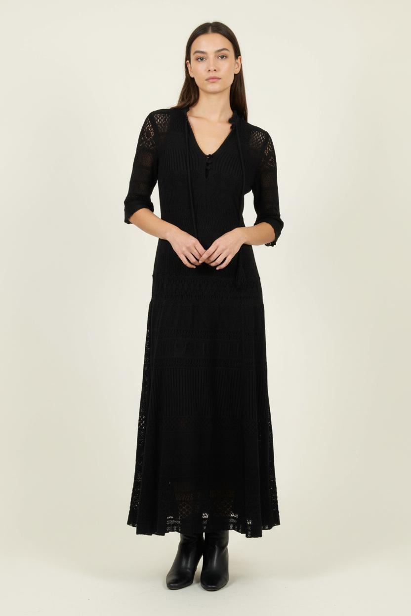 Robe Longue Noire - Taille XS/34 de la marque Zadig&Voltaire | PARAD87738 - Vendu par Paradigme - Image 1