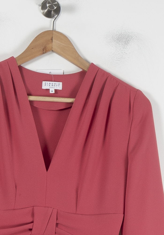 Robe Mi-Longue Rose - Taille XS/34 de la marque Claudie Pierlot | PARAD87767 - Vendu par Paradigme - Image 3