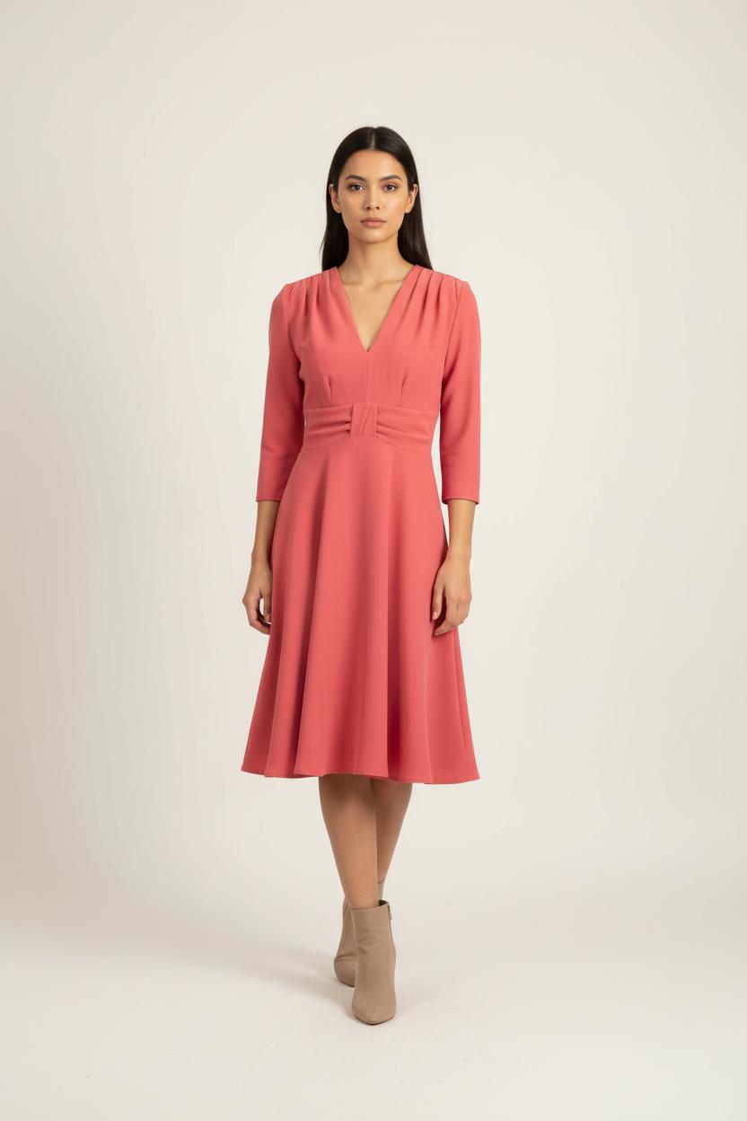 Robe Mi-Longue Rose - Taille XS/34 de la marque Claudie Pierlot | PARAD87767 - Vendu par Paradigme - Image 1