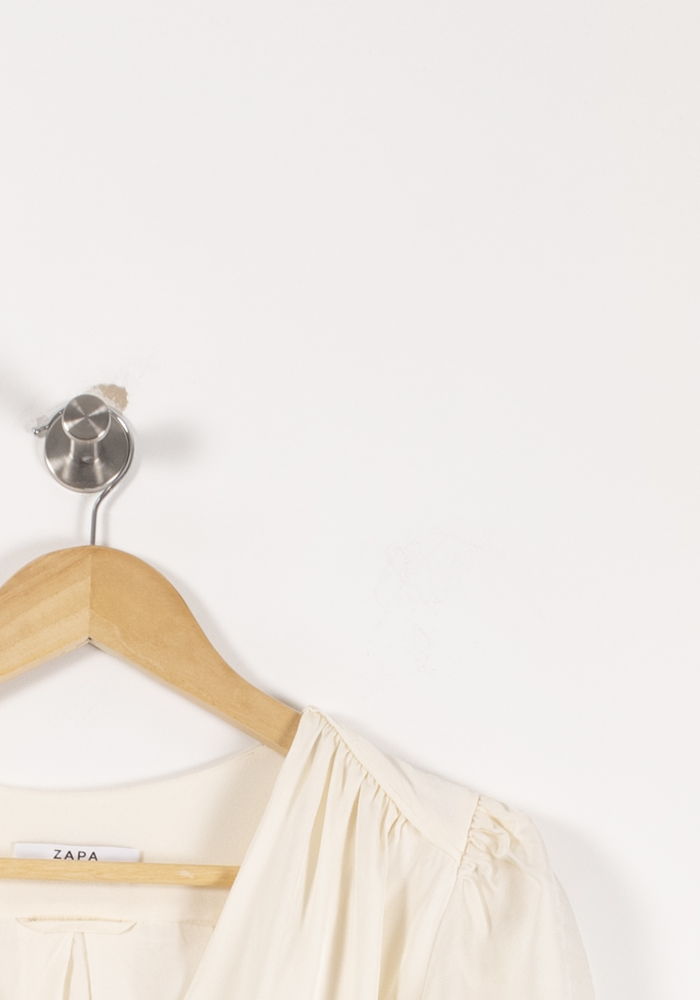 Robe Midi Blanche - Taille M/38 de la marque ZAPA | PARAD87793 - Vendu par Paradigme - Image 3