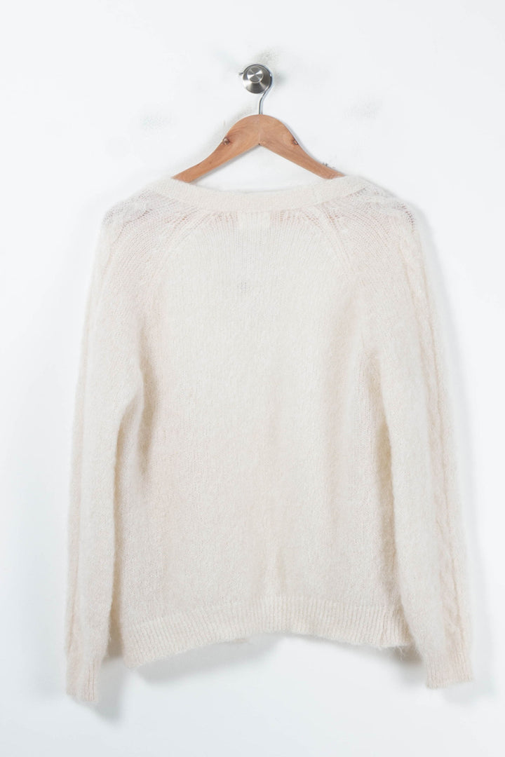 Cardigan Blanc - Taille S/36 de la marque Maison 123 | PARAD87803 - Vendu par Paradigme - Image 4