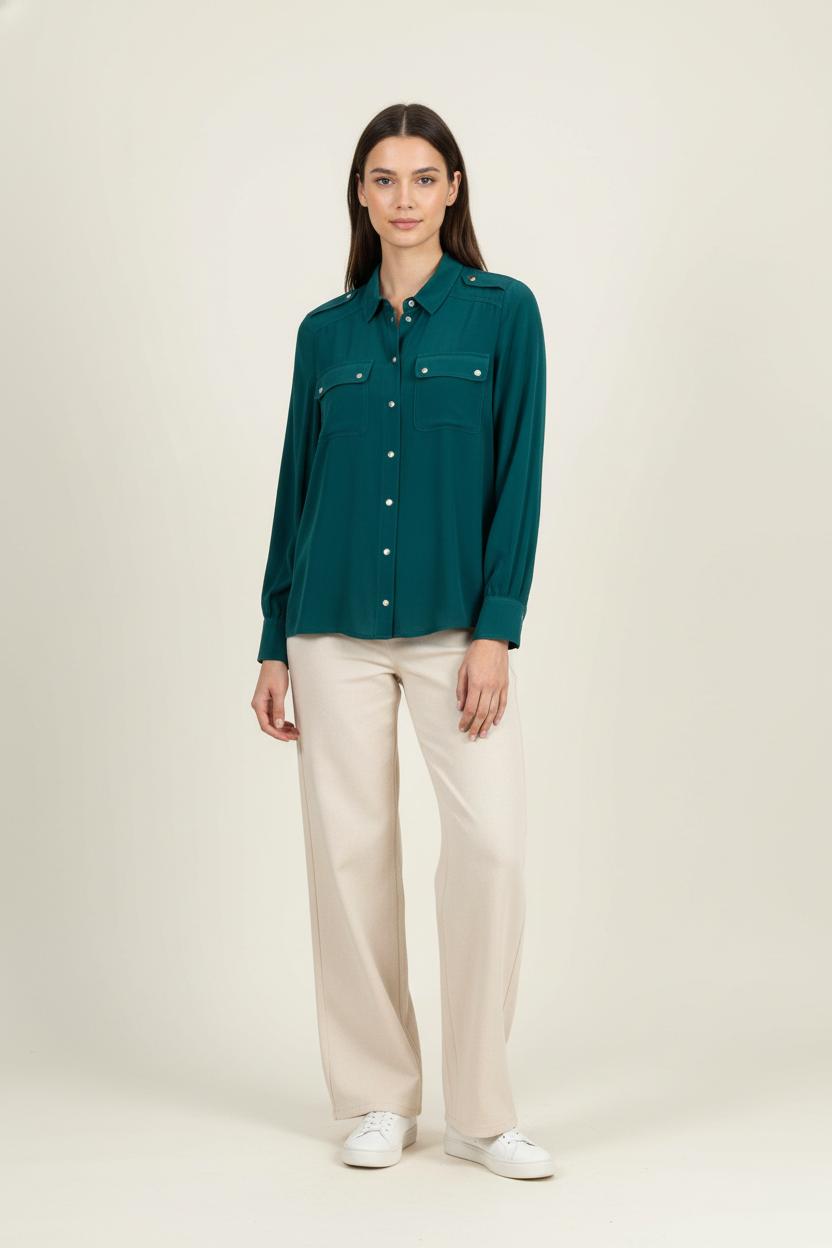 Chemise Verte - Taille XS/34 de la marque Sézane | PARAD87811 - Vendu par Paradigme - Image 1