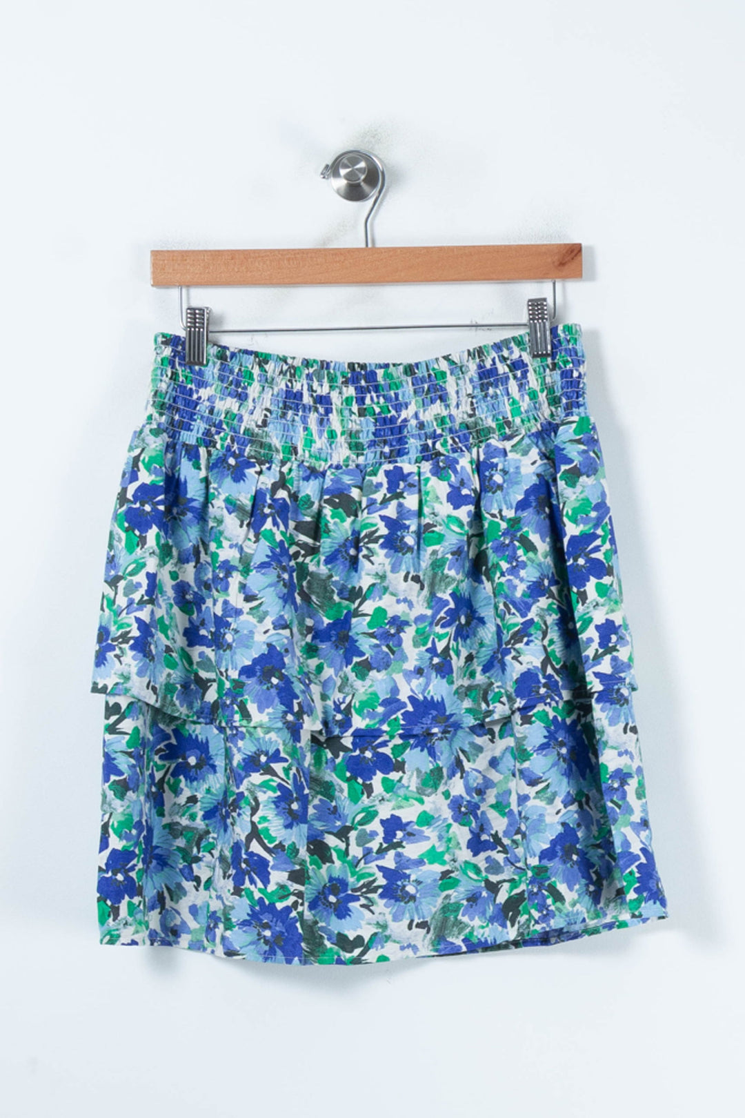 Jupe Fleurie Bleue et Verte - Taille L/40 de la marque Grace & Mila | PARAD87814 - Vendu par Paradigme - Image 4