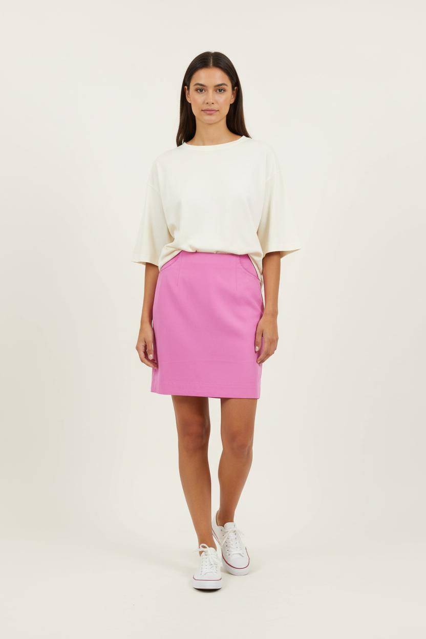 Jupe Courte Rose - Taille L/40 de la marque Grace & Mila | PARAD87818 - Vendu par Paradigme - Image 1