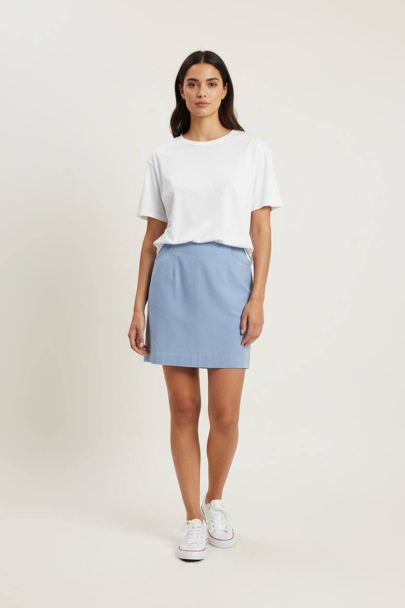 Jupe Droite Bleue - Taille S/36 de la marque Grace & Mila | PARAD87821 - Vendu par Paradigme - Image 1