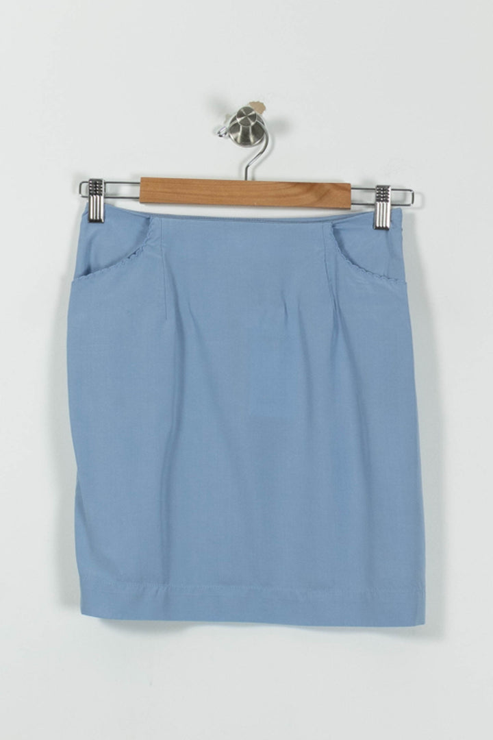 Jupe Droite Bleue - Taille S/36 de la marque Grace & Mila | PARAD87821 - Vendu par Paradigme - Image 2
