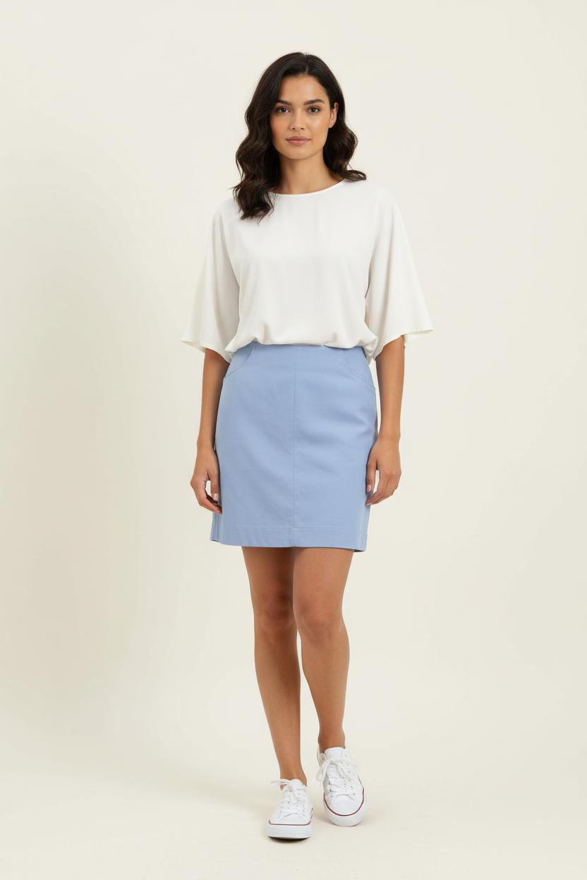 Jupe Courte Bleue - Taille M/38 de la marque Grace & Mila | PARAD87823 - Vendu par Paradigme - Image 1