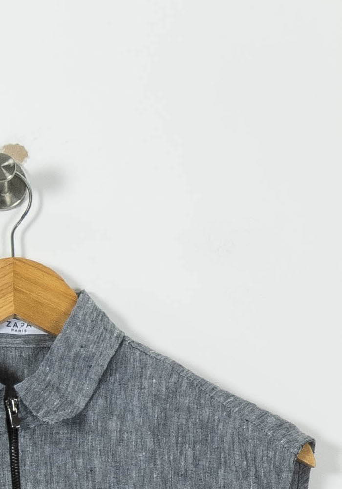 Chemise Sans Manches Grise - Taille M/38 de la marque ZAPA | PARAD8783 - Vendu par Paradigme - Image 3