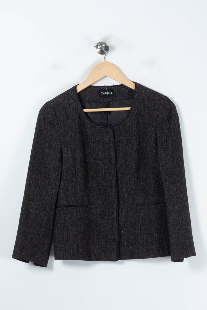 Veste Noire - Taille M/38 de la marque Caroll | PARAD87832 - Vendu par Paradigme - Image 2
