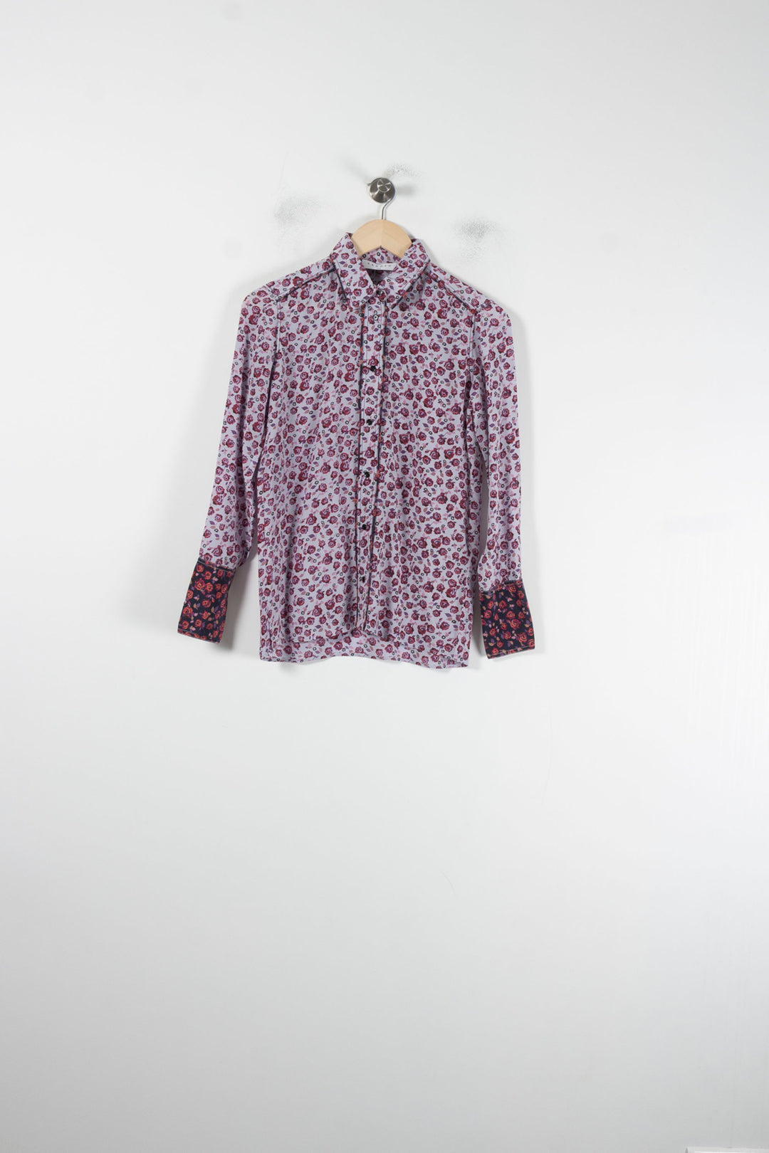 Chemise Fleurie Violette et Noire - Taille S/36 de la marque Sandro | PARAD87836 - Vendu par Paradigme - Image 2