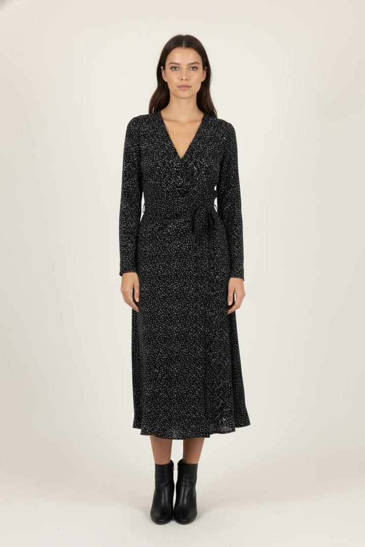 Robe Longue Noire à Pois Blancs - Taille XS/34 de la marque Ines de la Fressange Paris | PARAD87842 - Vendu par Paradigme - Image 1