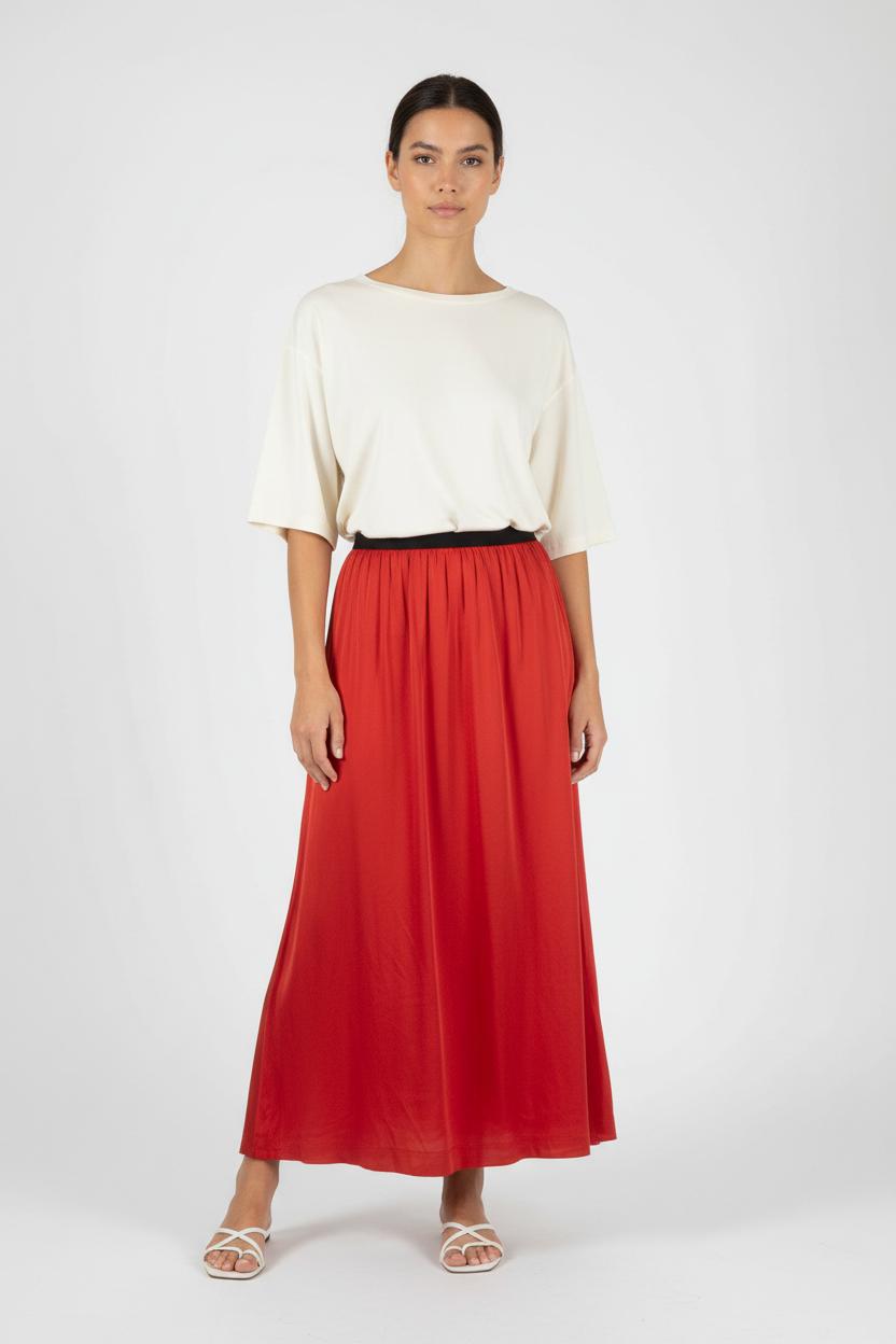 Jupe Longue Rouge - Taille XS/34 de la marque Karma Koma | PARAD87862 - Vendu par Paradigme - Image 1