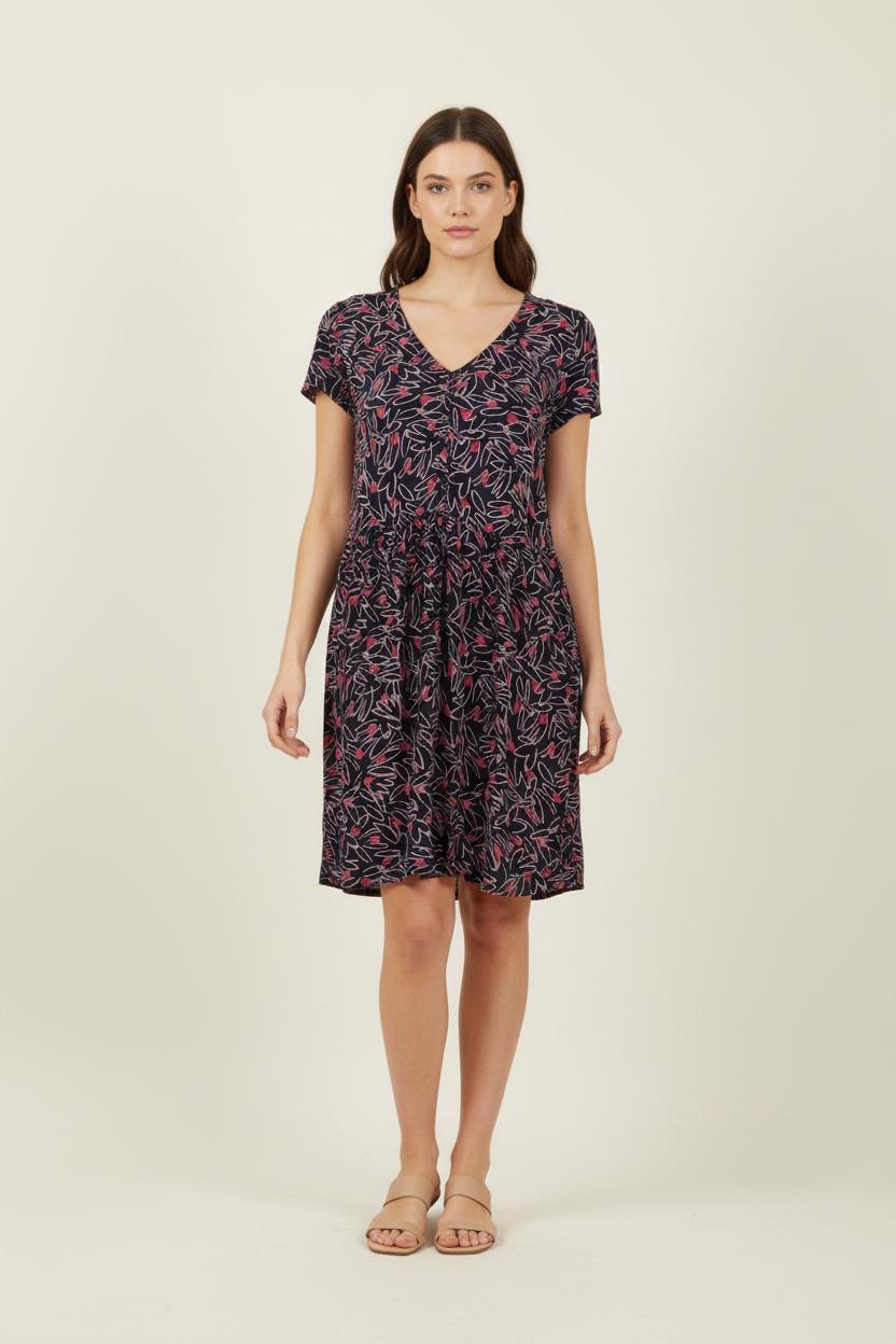 Robe Courte Noire et Rose - Taille XS/34 de la marque Des petits hauts | PARAD87879 - Vendu par Paradigme - Image 1