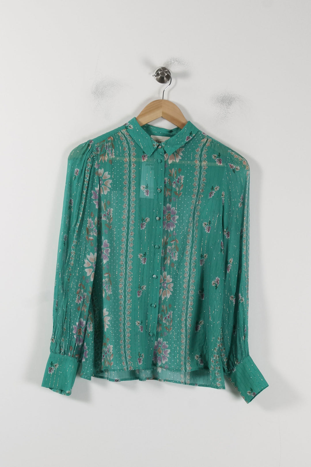 Blouse Verte - Taille S/36 de la marque Sézane | PARAD87880 - Vendu par Paradigme - Image 2
