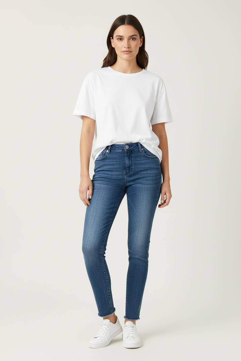 Jean Droit Bleu - Taille S/36 de la marque Bérénice | PARAD87901 - Vendu par Paradigme - Image 1