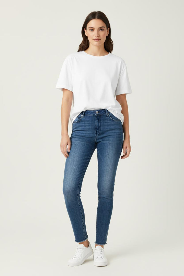 Jean Droit Bleu - Taille S/36 de la marque Bérénice | PARAD87901 - Vendu par Paradigme - Image 1