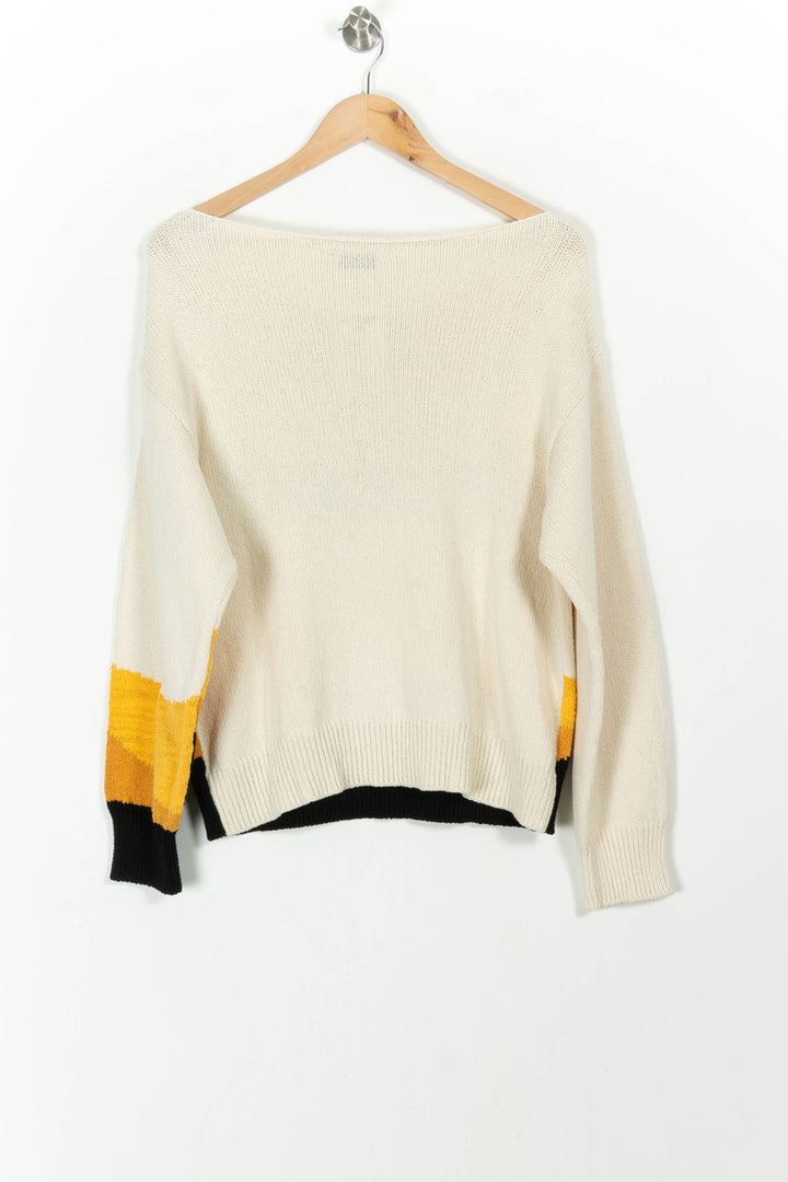 Pull Écru Jaune et Noir - Taille M/38 de la marque Sandro | PARAD87909 - Vendu par Paradigme - Image 4