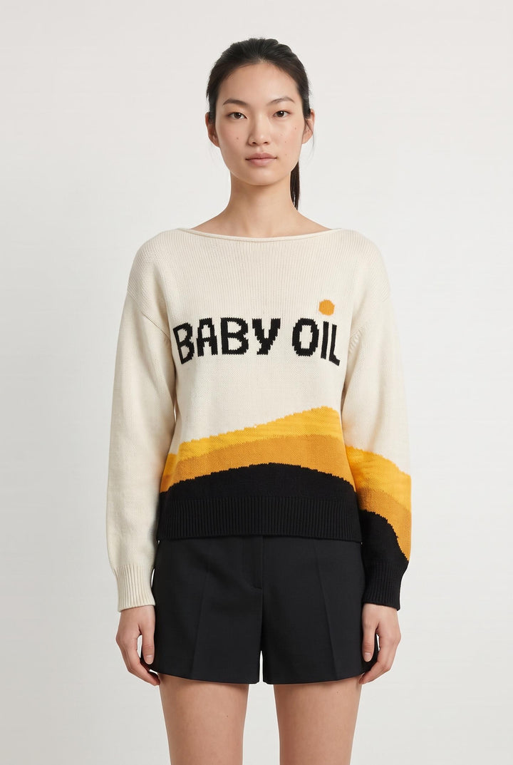 Pull Écru Jaune et Noir - Taille M/38 de la marque Sandro | PARAD87909 - Vendu par Paradigme - Image 1