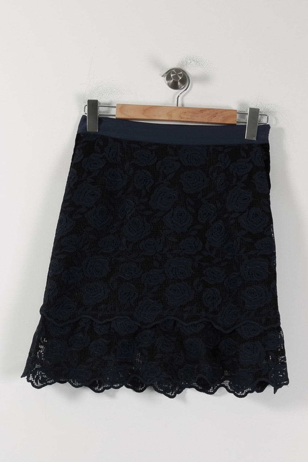 Jupe Dentelle Bleue - Taille S/36 de la marque Sandro | PARAD87920 - Vendu par Paradigme - Image 2