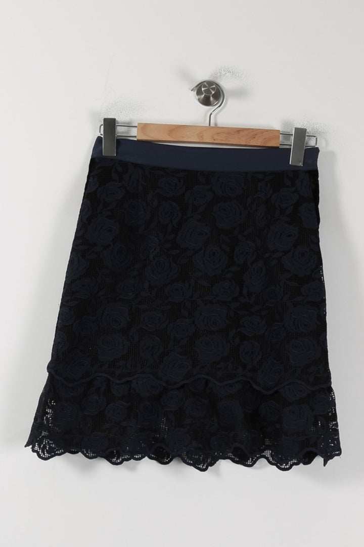 Jupe Dentelle Bleue - Taille S/36 de la marque Sandro | PARAD87920 - Vendu par Paradigme - Image 2