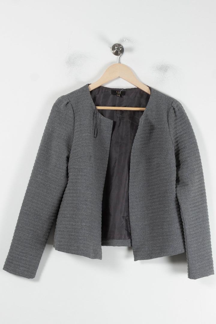 Veste Cintrée Grise - Taille M/38 de la marque Maison 123 | PARAD87921 - Vendu par Paradigme - Image 2