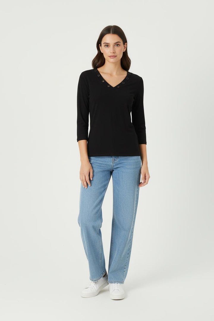 Tee-shirt Noir - Taille S/36 de la marque Maison 123 | PARAD87932 - Vendu par Paradigme - Image 1