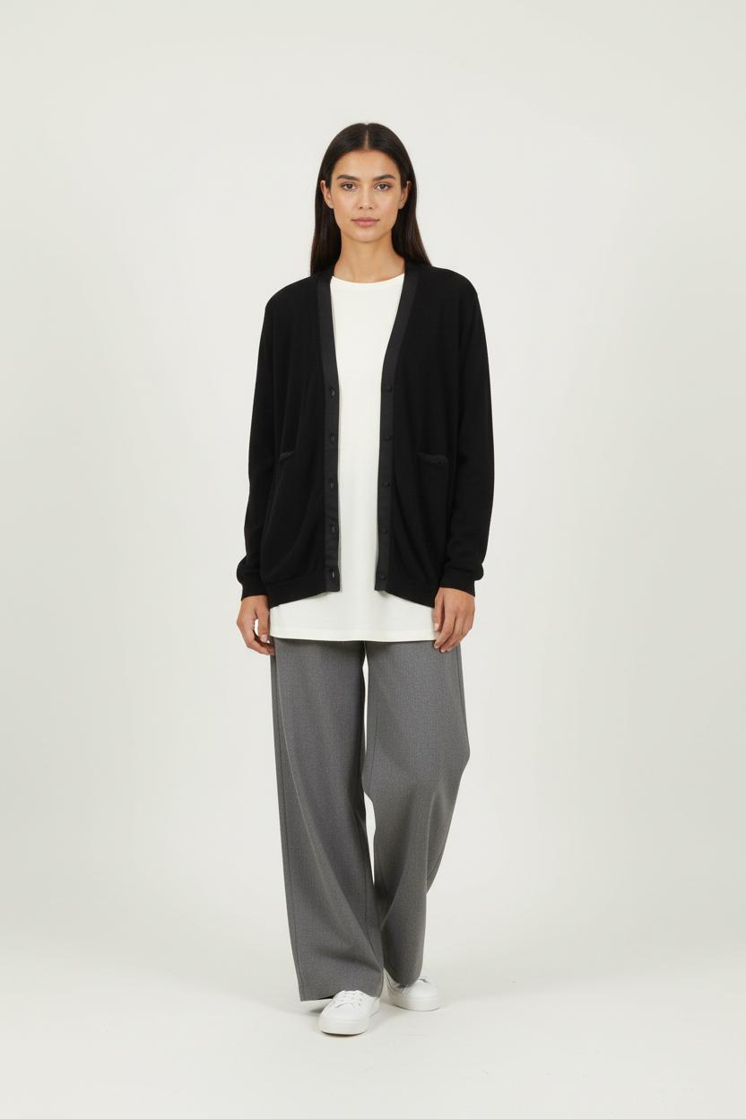 Cardigan Noir - Taille L/40 de la marque Eric Bompard | PARAD87937 - Vendu par Paradigme - Image 1