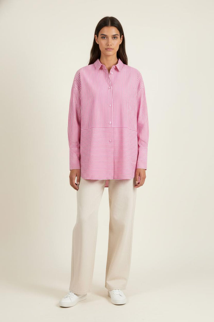 Chemise Rayée Rose et Blanche - Taille L/40 de la marque Weill | PARAD87946 - Vendu par Paradigme - Image 1