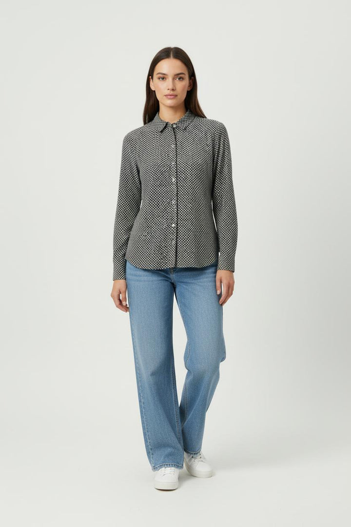 Chemise Grise et Blanche - Taille XL/42 de la marque Caroll | PARAD87960 - Vendu par Paradigme - Image 1