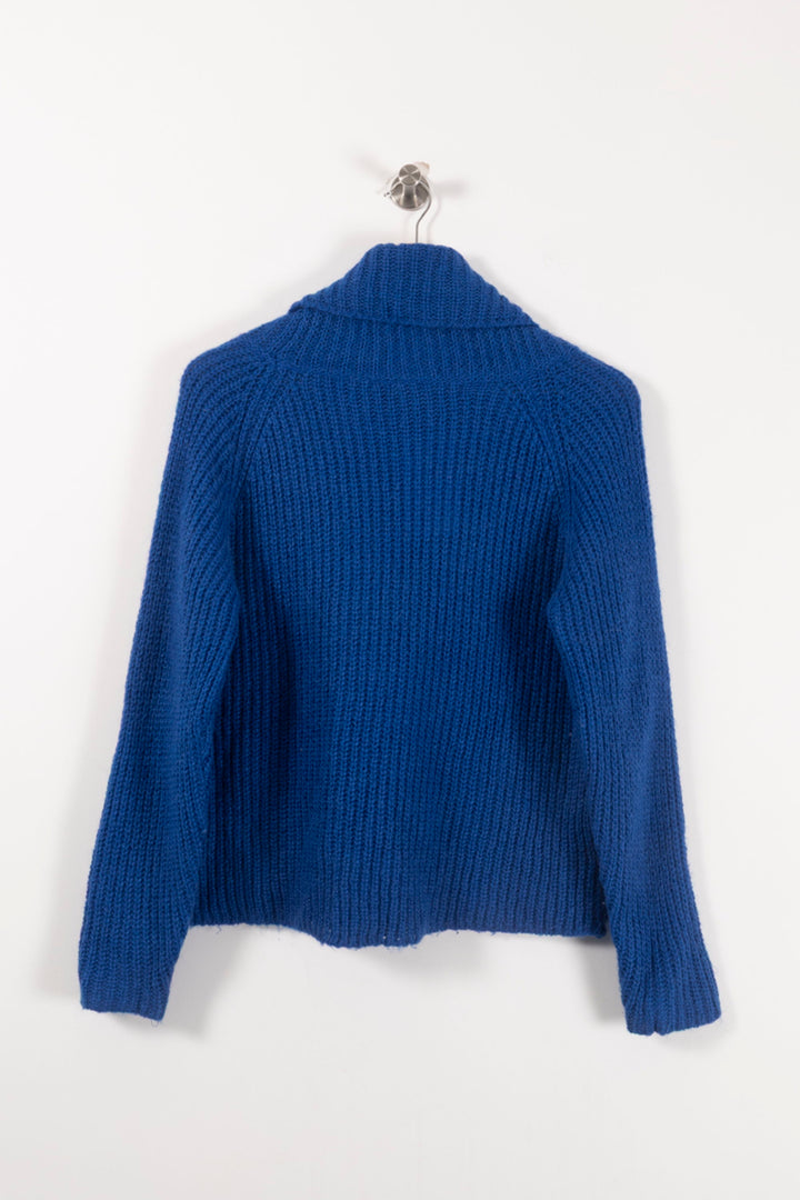Pull Col Roulé Bleu - Taille S/36 de la marque La Fée Maraboutée | PARAD87966 - Vendu par Paradigme - Image 4