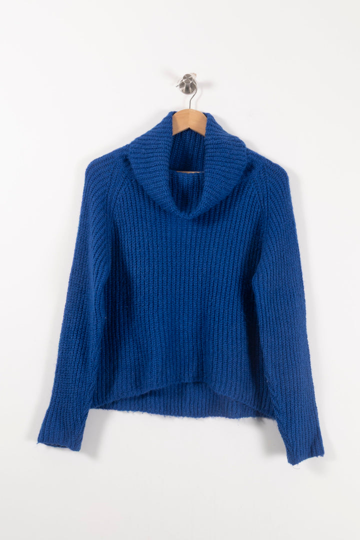 Pull Col Roulé Bleu - Taille S/36 de la marque La Fée Maraboutée | PARAD87966 - Vendu par Paradigme - Image 2