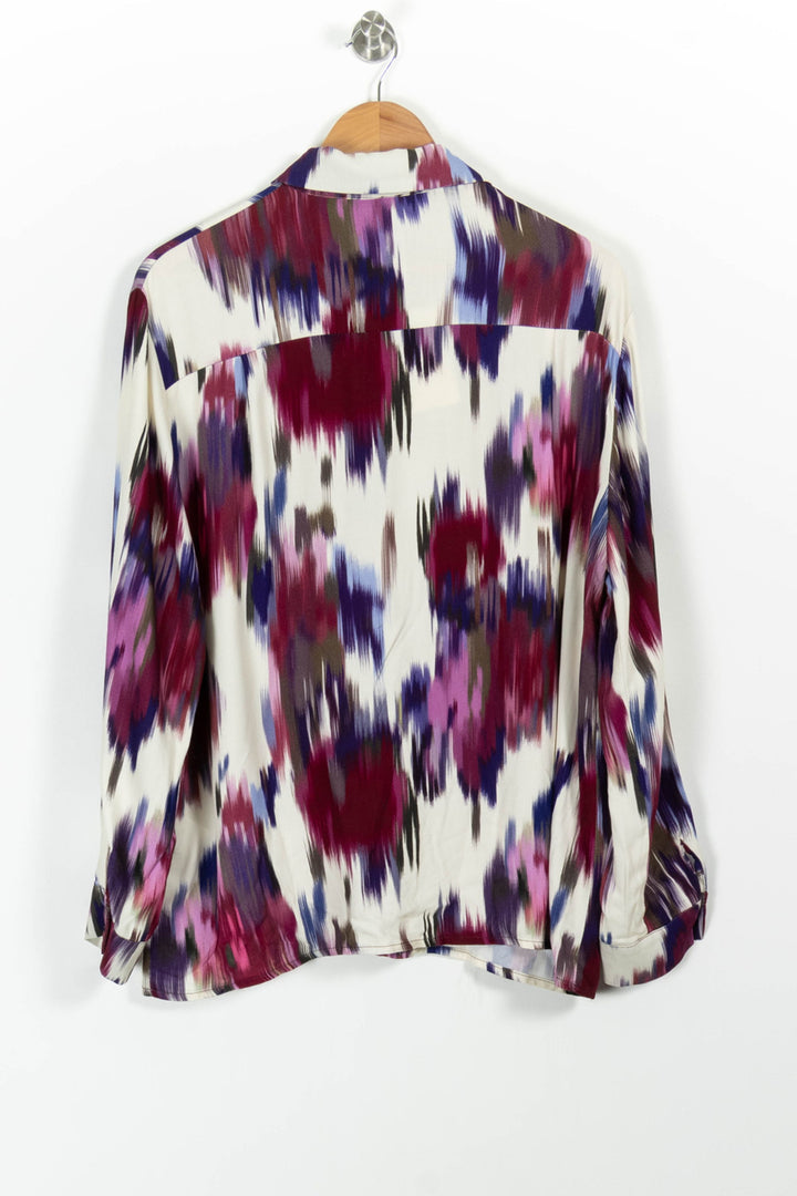 Chemisier Violet et Blanc - Taille XL/42 de la marque La Fée Maraboutée | PARAD87975 - Vendu par Paradigme - Image 4