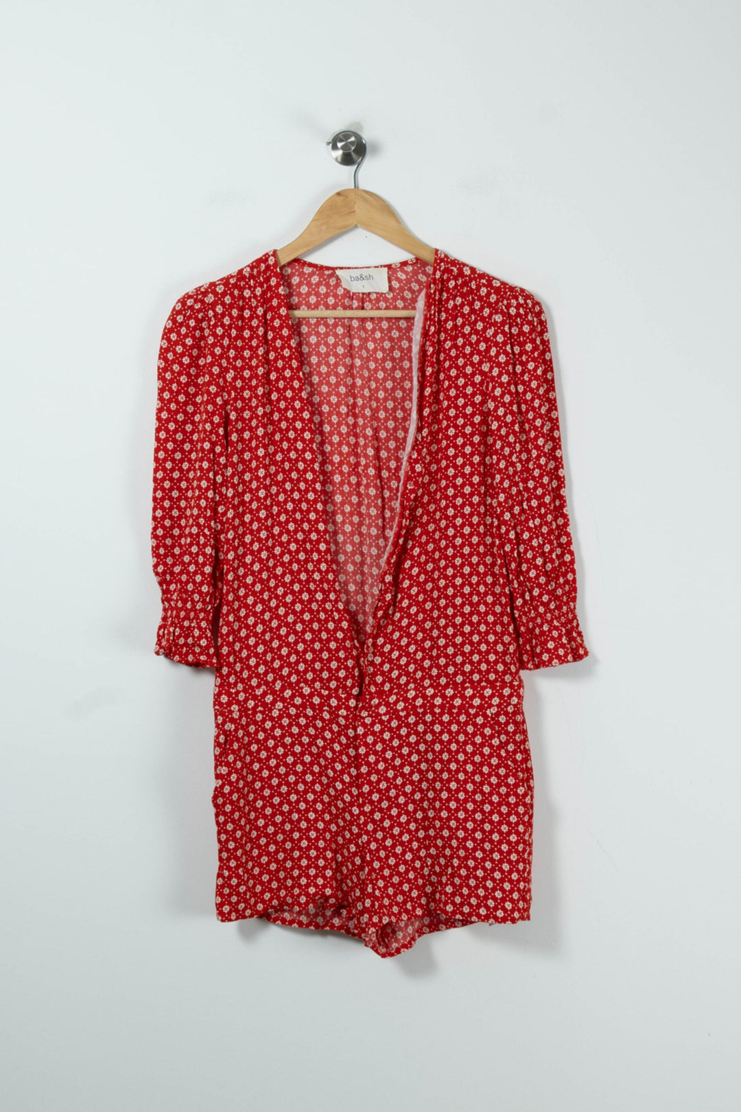 Combishort Rouge et Blanc - Taille S/36 de la marque ba&sh | PARAD87988 - Vendu par Paradigme - Image 2