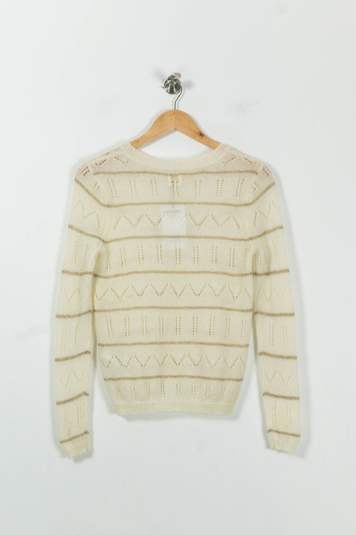 Pull Blanc - Taille S/36 de la marque Des petits hauts | PARAD87990 - Vendu par Paradigme - Image 4