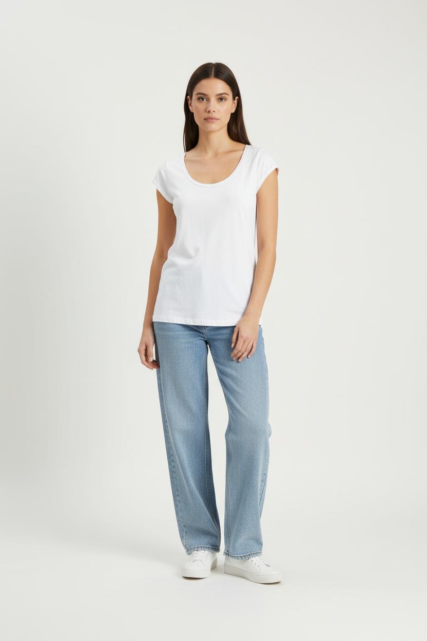 Tee-shirt Blanc - Taille XS/34 de la marque American Vintage | PARAD88023 - Vendu par Paradigme - Image 1