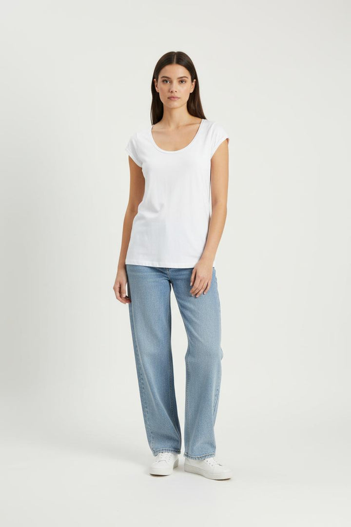 Tee-shirt Blanc - Taille XS/34 de la marque American Vintage | PARAD88023 - Vendu par Paradigme - Image 1