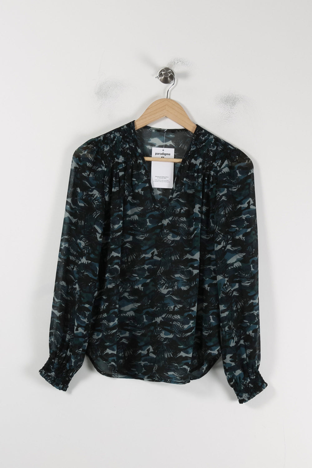 Blouse Bleue et Noire - Taille XS/34 de la marque IKKS | PARAD88054 - Vendu par Paradigme - Image 2
