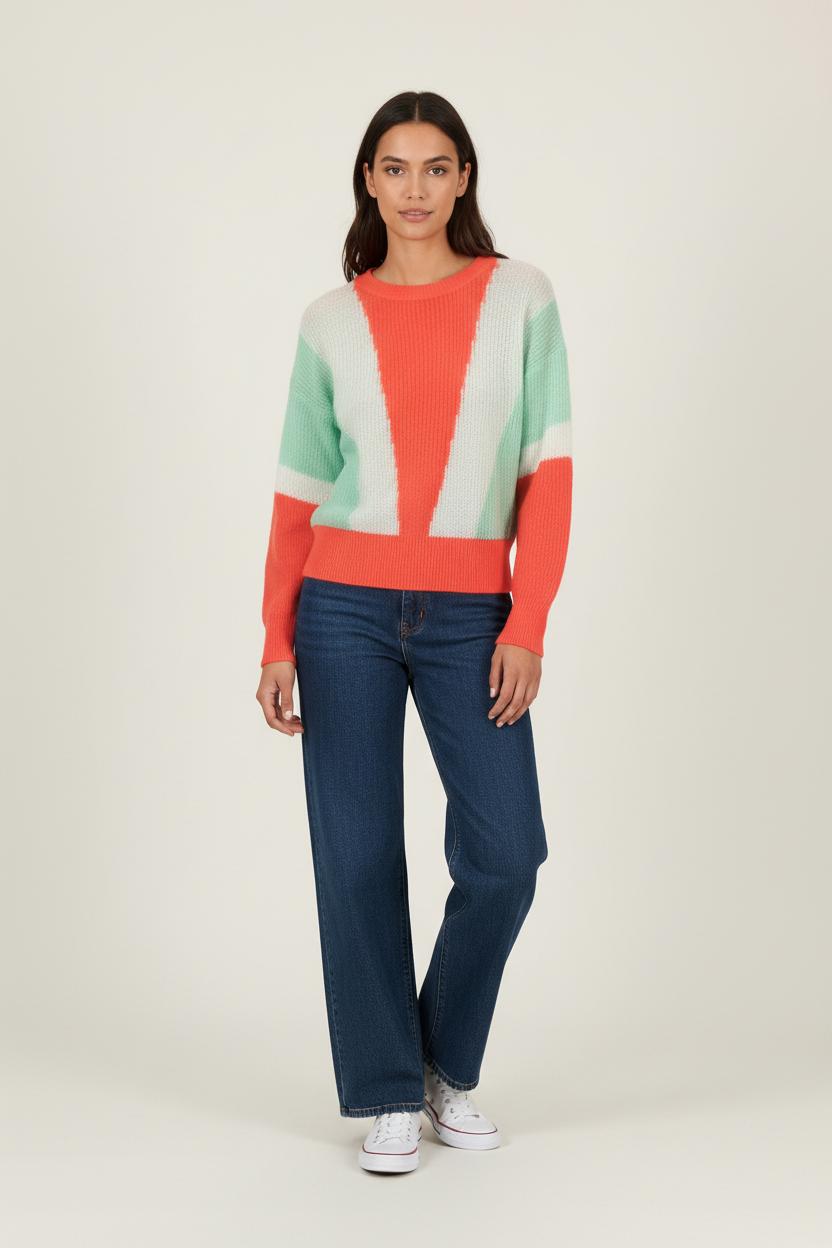 Pull Rouge et Vert - Taille S/36 de la marque Essentiel Antwerp | PARAD88061 - Vendu par Paradigme - Image 1