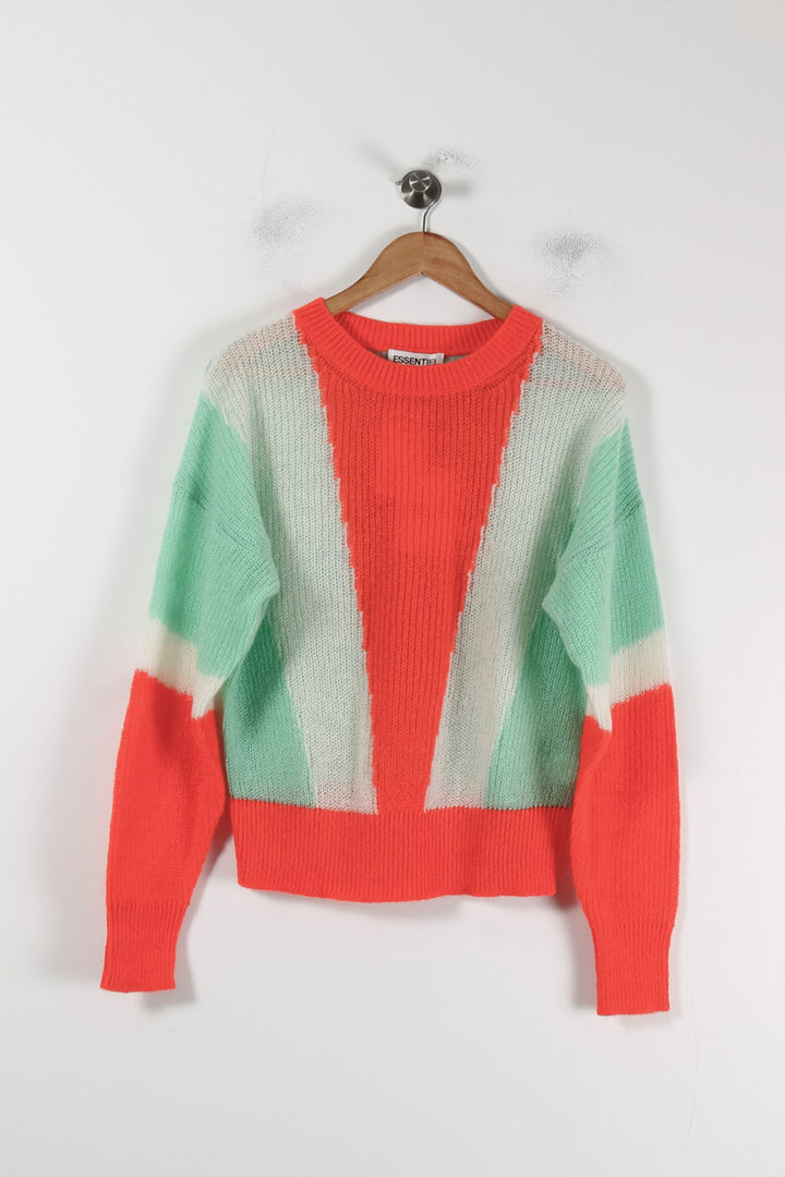 Pull Rouge et Vert - Taille S/36 de la marque Essentiel Antwerp | PARAD88061 - Vendu par Paradigme - Image 2