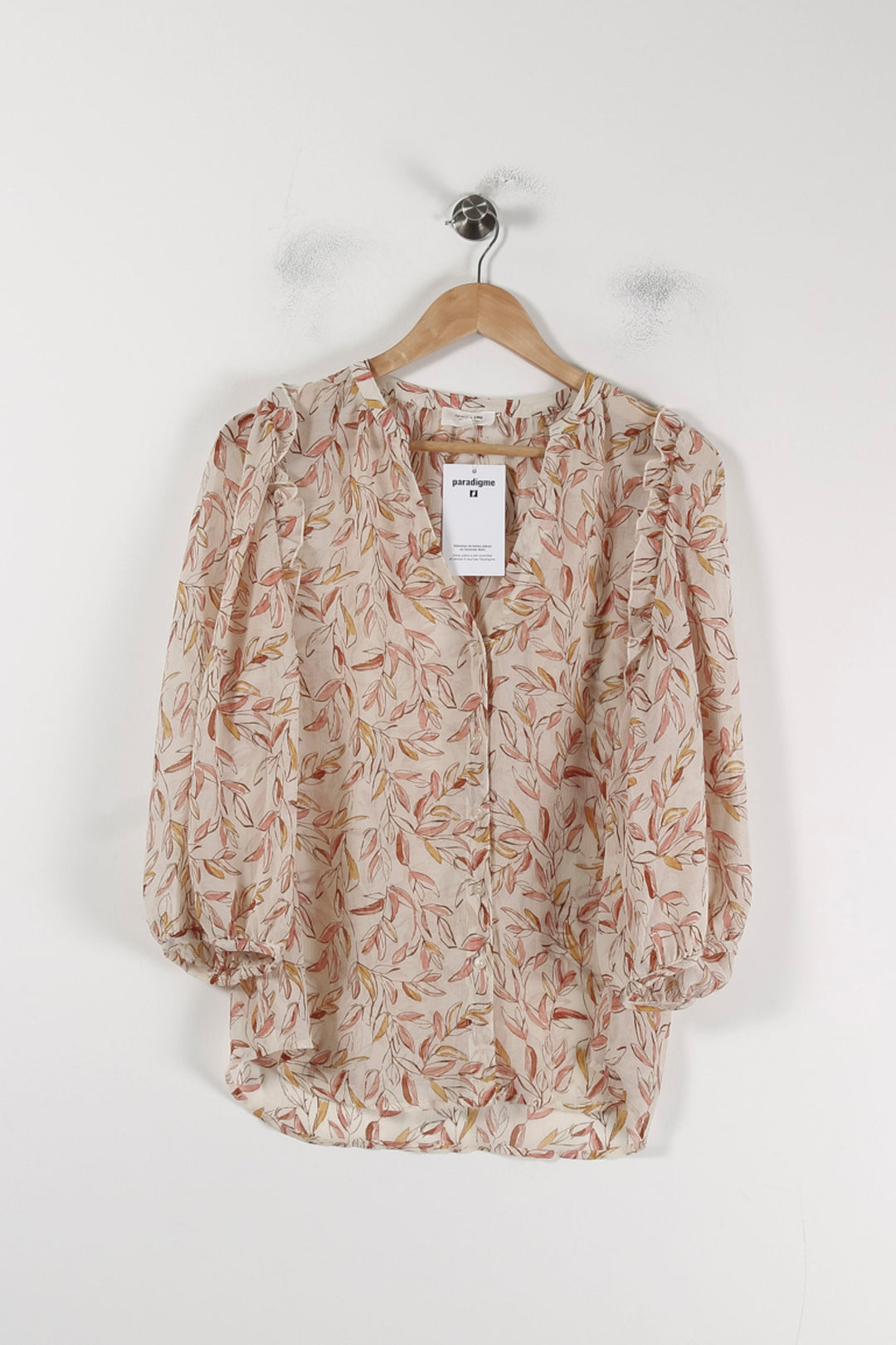 Blouse Imprimée Beige et Marron - Taille M/38 de la marque Grace & Mila | PARAD88076 - Vendu par Paradigme - Image 2