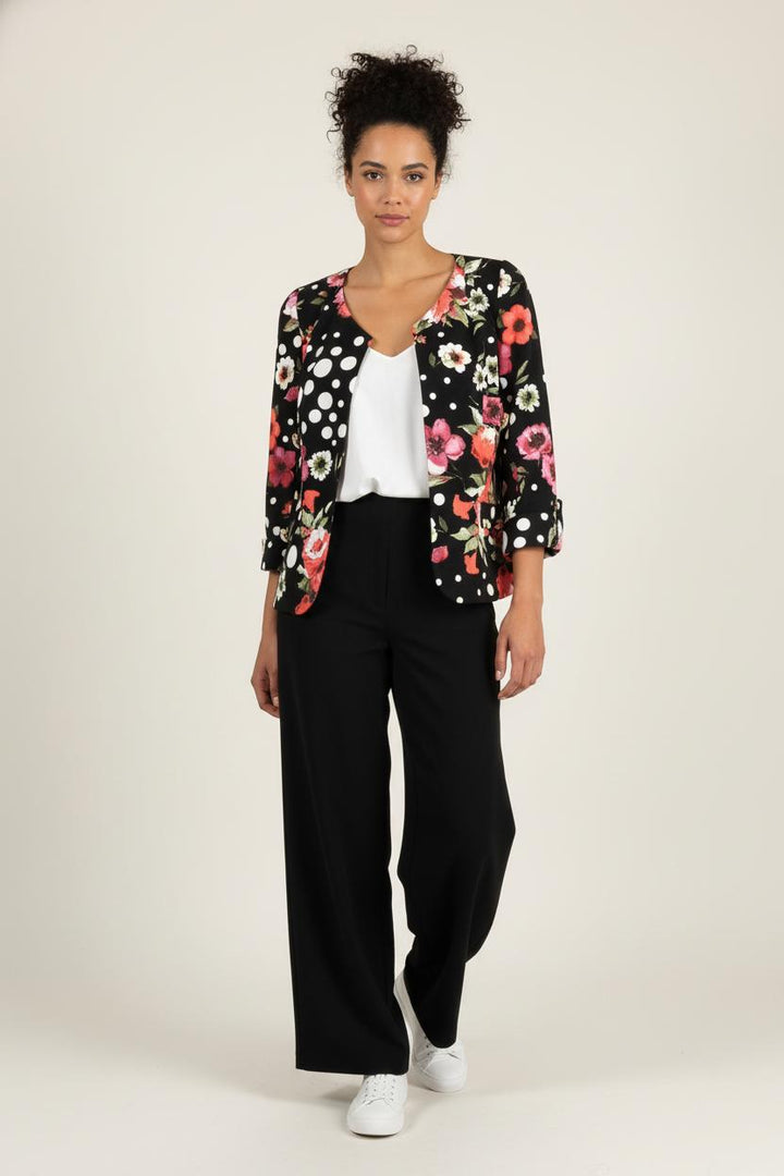 Veste Fleurie et Noire - Taille S/36 de la marque Weill | PARAD88087 - Vendu par Paradigme - Image 1